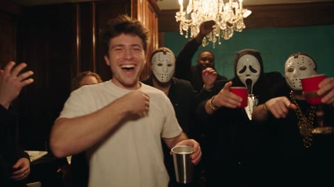 Burning Bridges AI closing with the smiling man raising an arm beside his cup