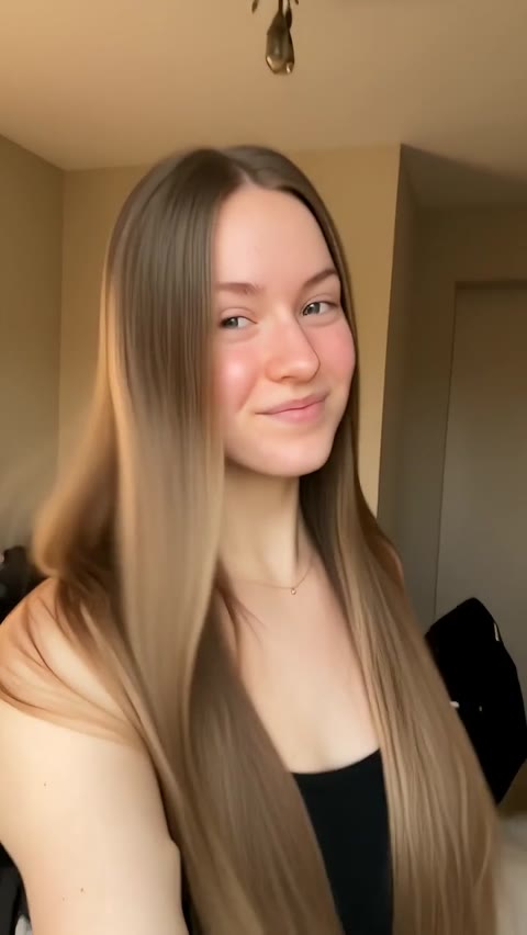 Opa Opa Bouncy Hair closing with the woman's long hair falling over her shoulders