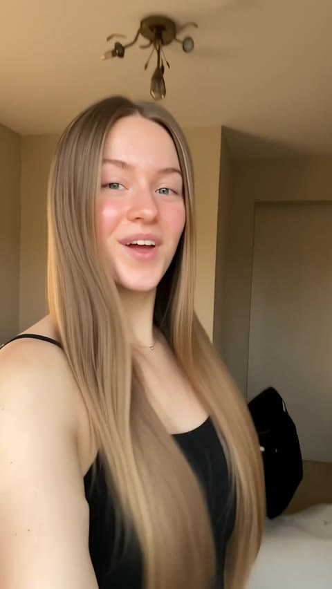 Opa Opa Bouncy Hair opening with the woman tilting her head toward the camera